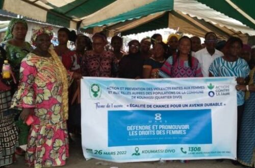 Article : Côte d’Ivoire : l’association des femmes juristes sensibilise sur les violences basées sur le genre